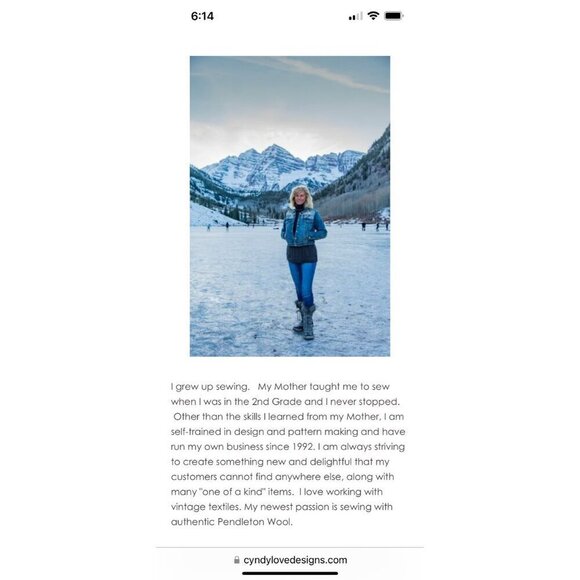 Vintage Abercrombie Jean Jacket sz L Pendeleton Wool ICONIC Cyndy Love Aspen - Picture 7 of 9